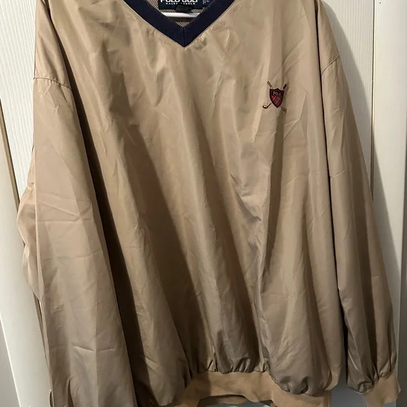 Vintage Ralph Lauren Golf Tan Golf Windbreaker Size Large - Picture 3 of 4